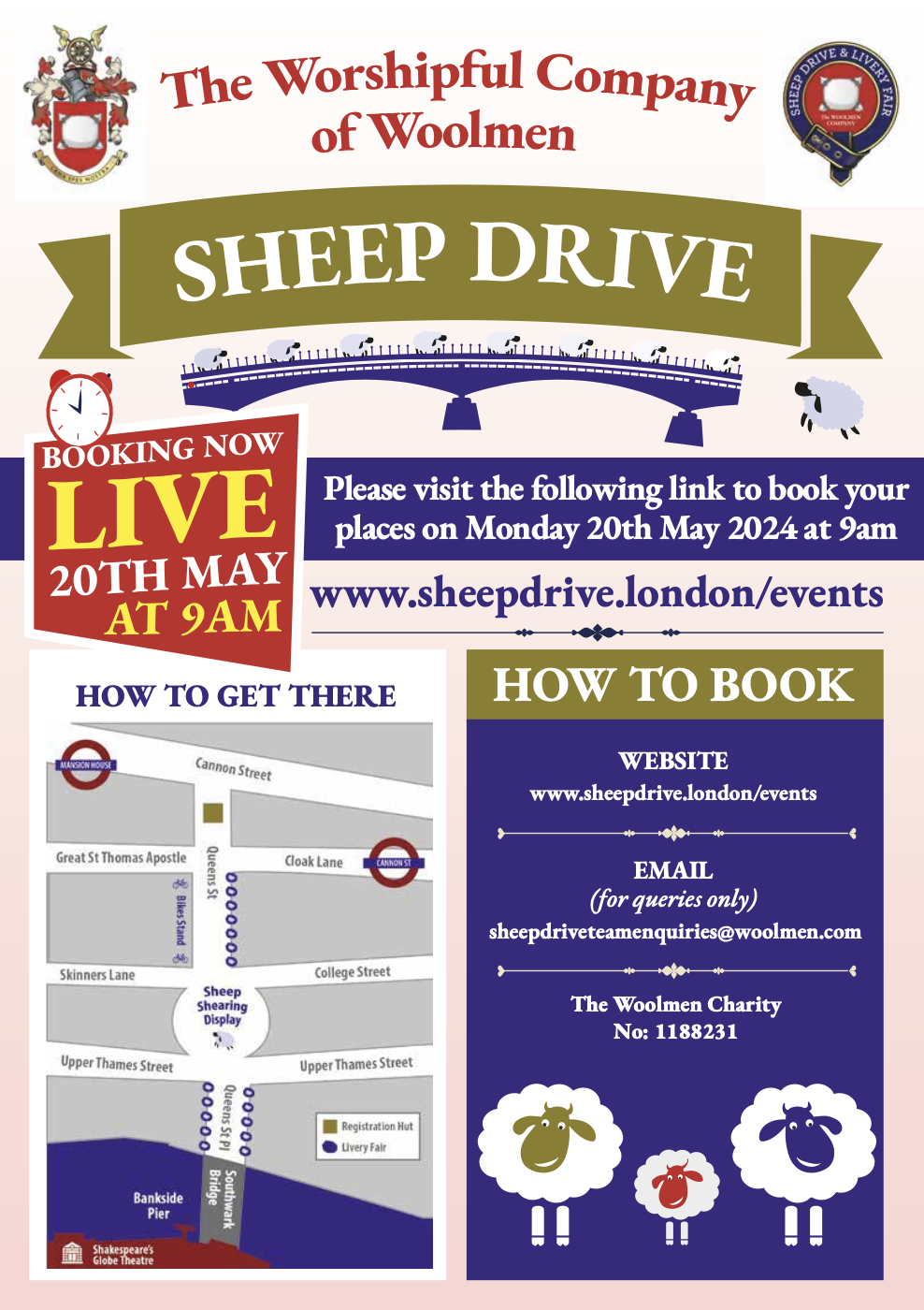The Worshipful Company Of Woolmen: Sheep Drive Online Bookings